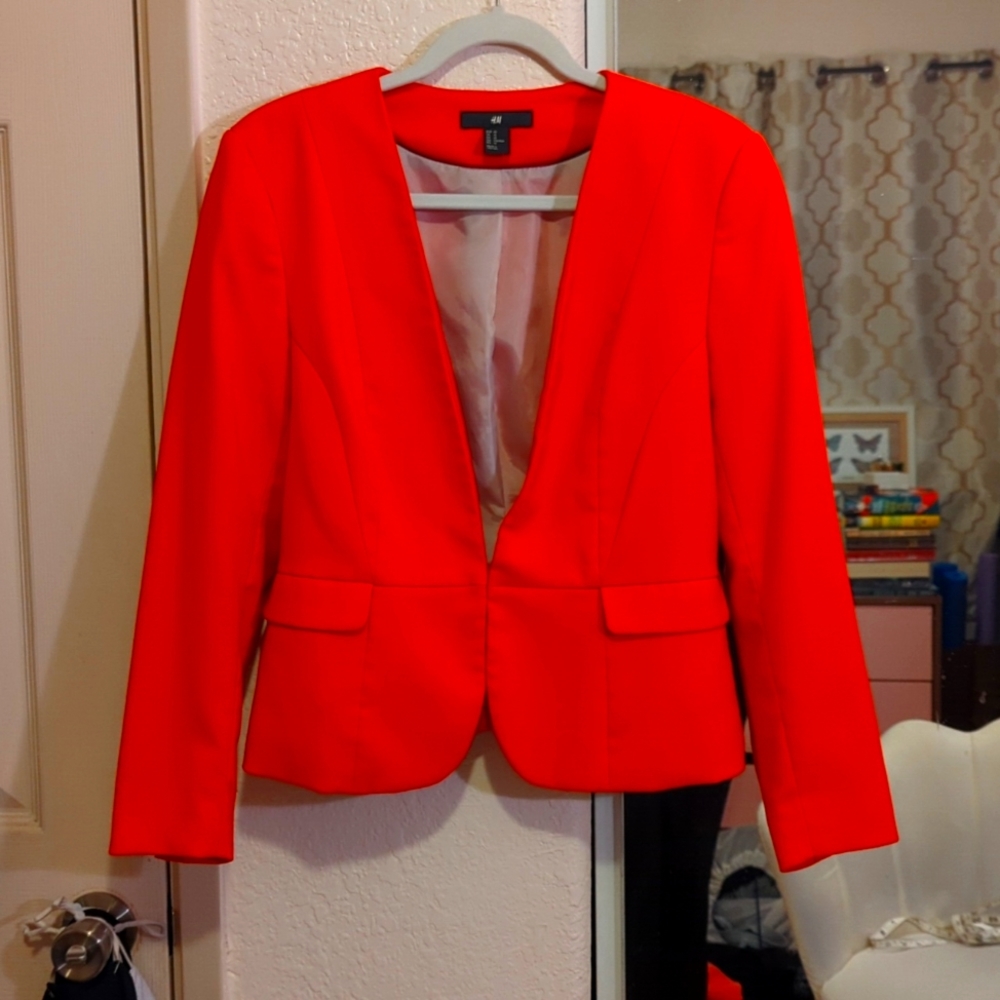 Red H&M blazer